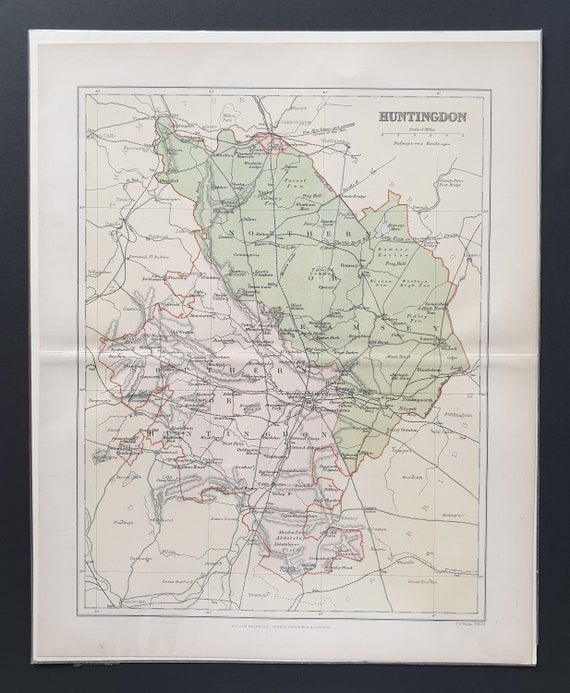 Huntingdon - Original 1893 County map