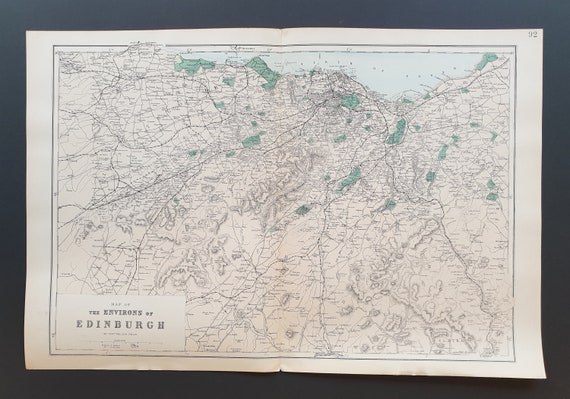 The Environs of Edinburgh - original 1884 map