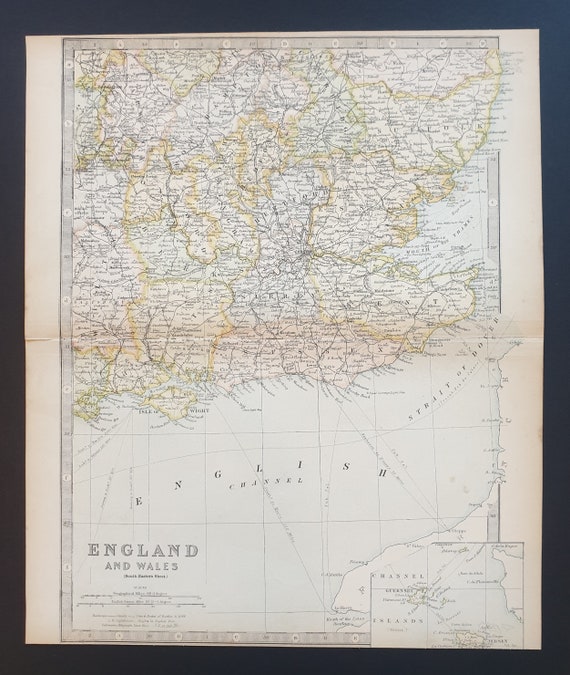 England and Wales (South Eastern Section) - Original 1898 map