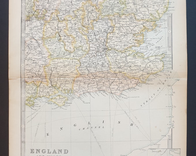 England and Wales (South Eastern Section) - Original 1898 map