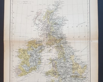 Mean Annual Rainfall of the British Isles - Original 1898 map