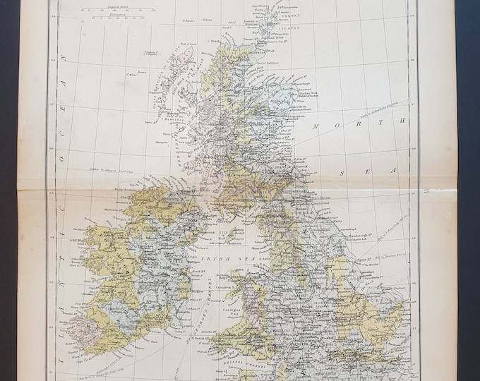 Mean Annual Rainfall of the British Isles - Original 1898 map