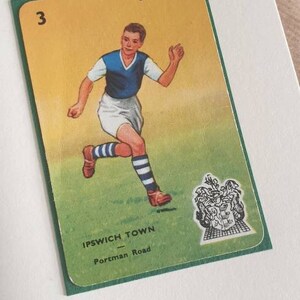 Original 1950s goal Card Ipswich Town Etsy