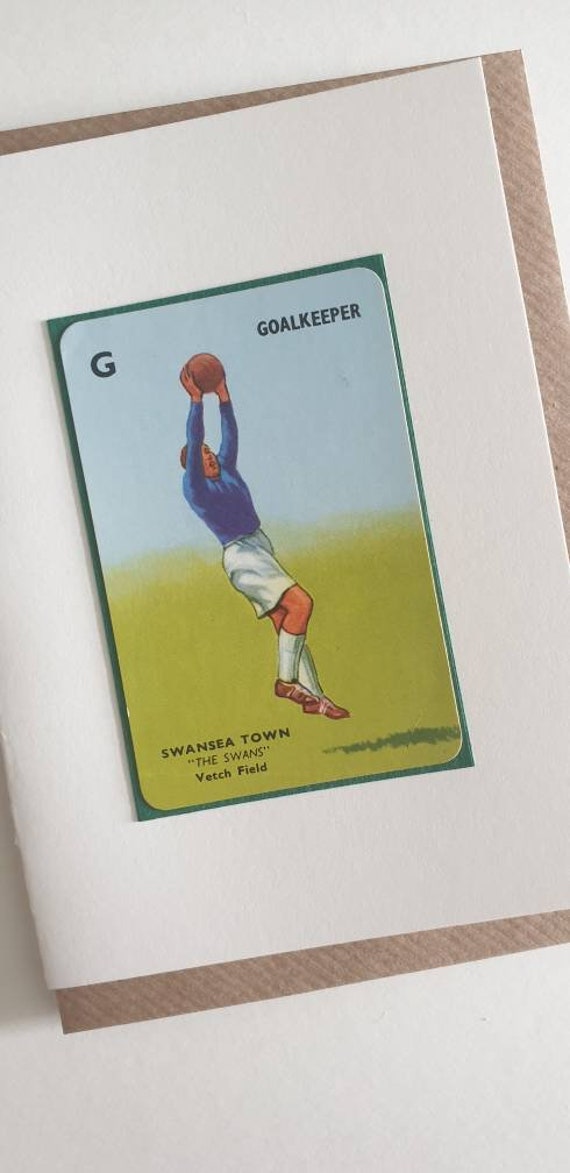 Original 1950s 'Goal' card Swansea Town