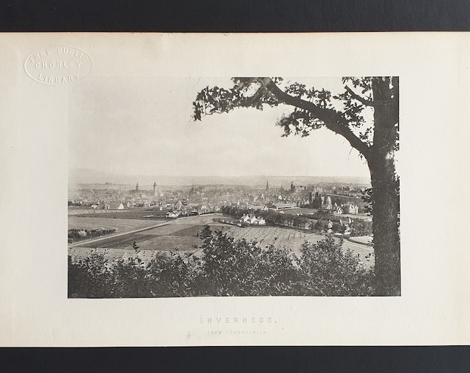 Inverness from Tomnahurich - Original 1897 Scottish print