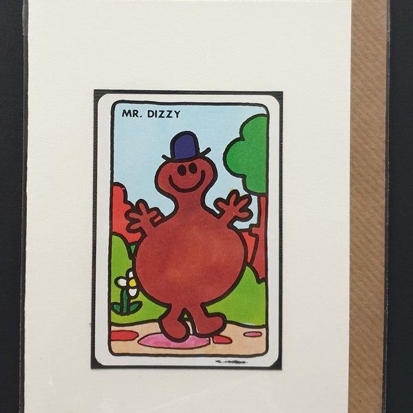 Mr Dizzy - Original vintage Mr Men card