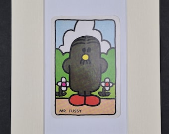 Mr Fussy - Original Vintage Mr Men Card in Mount | Nostalgic Home Decor & Gift