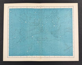 Maps of the Stars - No.3 - Original 1903 Antique Print
