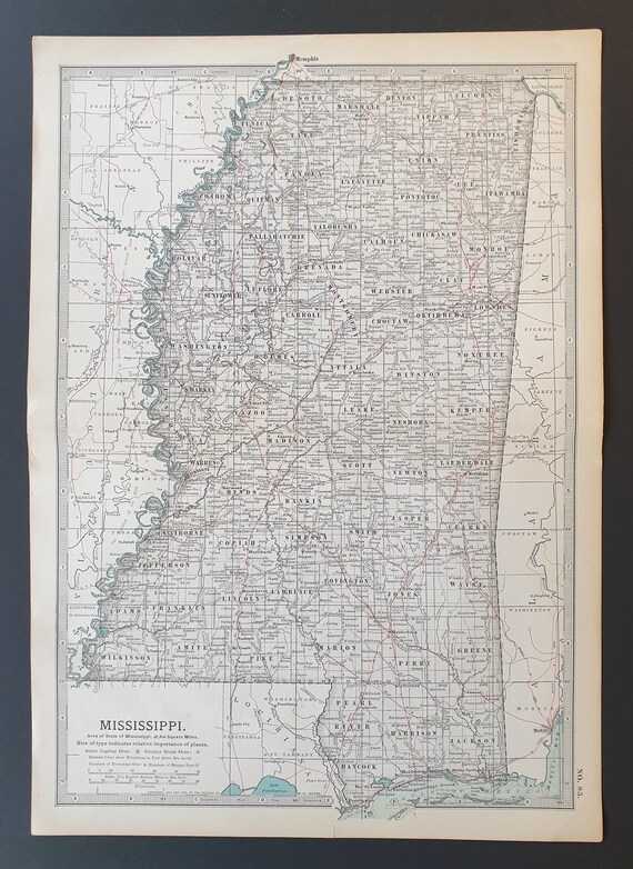 Mississippi - Original 1902 map