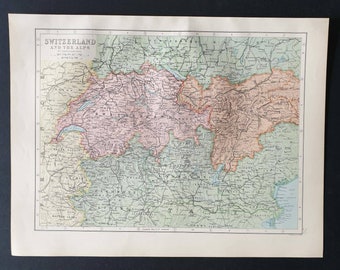 Switzerland - Original 1903 map