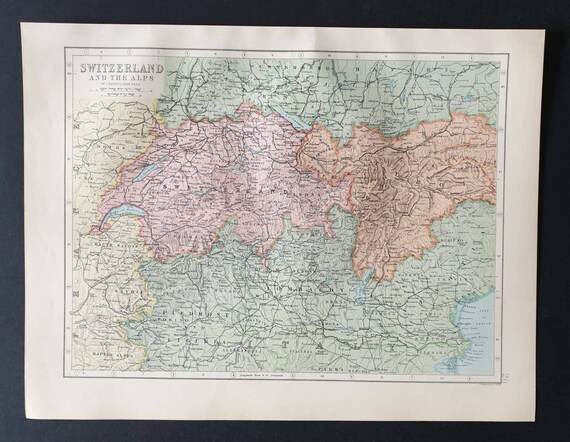 Original 1903 map - Switzerland