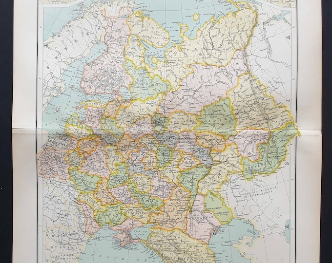 Original 1899 map - Russia in Europe