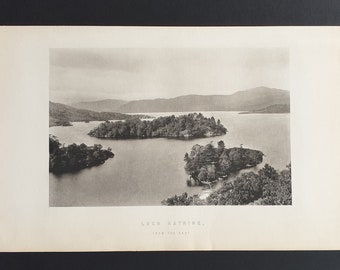 Loch Katrine from the East - Original 1897 Scottish print