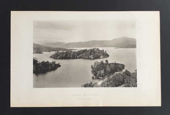 Loch Katrine from the East - Original 1897 Scottish print