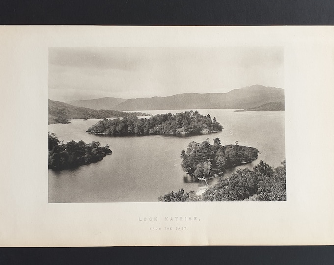 Loch Katrine from the East - Original 1897 Scottish print