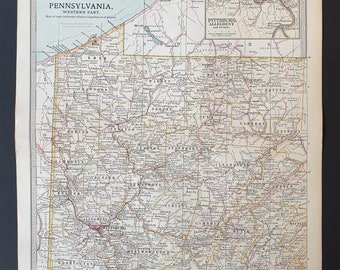 Pennsylvania (Western Part) - Original 1902 map