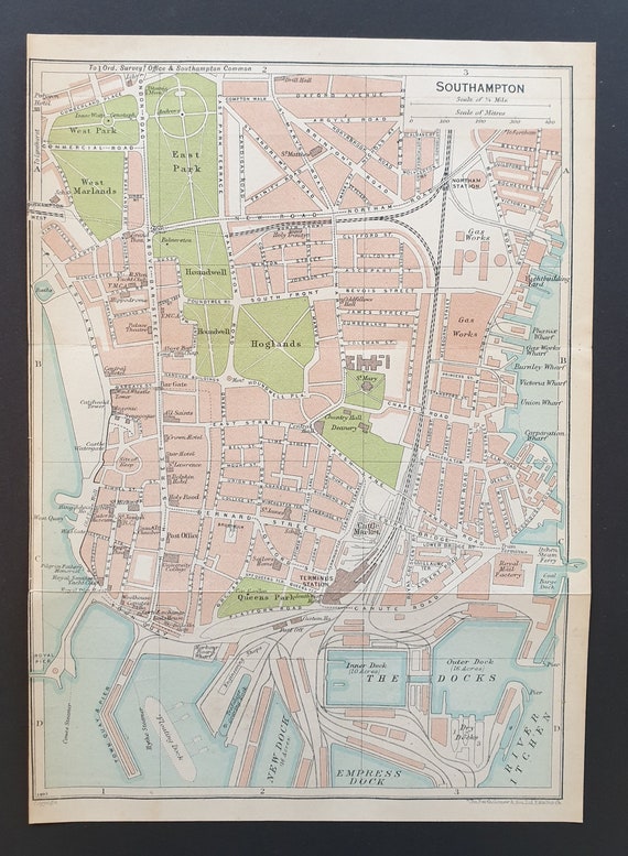 Southampton - Original 1930 map