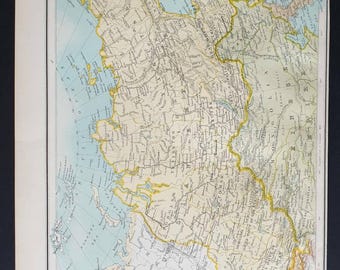 Northern Asia - Original 1899 Map | Antique Map Wall Art