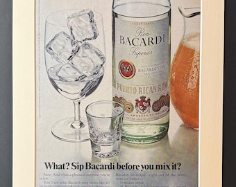 Bacardi - Original December 1974 Vintage Advert