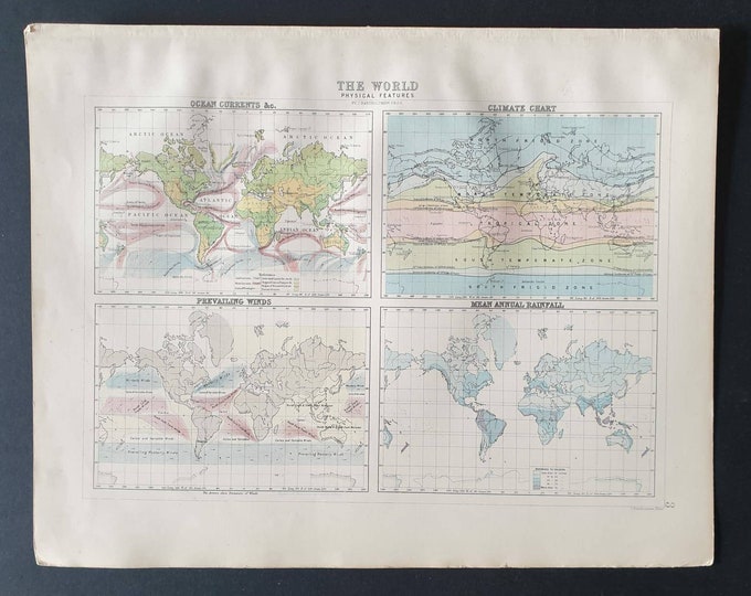 Original 1903 map - The World, Physical Features