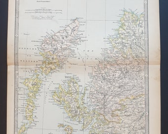 Scotland (North Western Section) - Original 1898 map