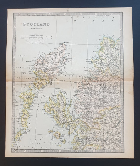 Scotland (North Western Section) - Original 1898 map