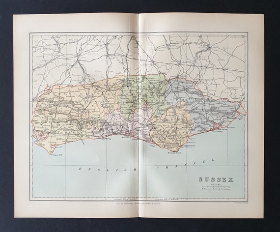 Sussex - Original 1895 County map