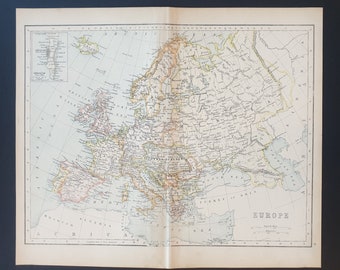 Europe - Original 1898 map