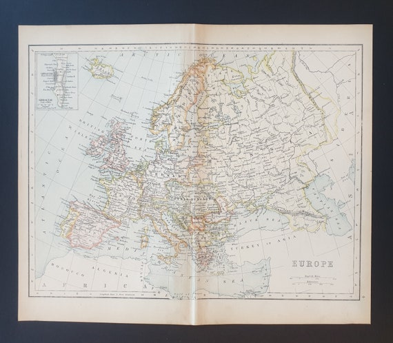 Europe - Original 1898 map