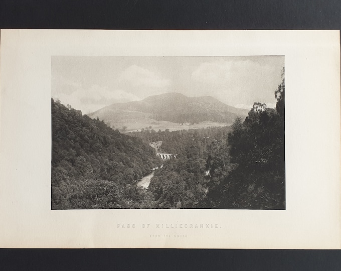 Pass of Killiecrankie - Original 1897 Scottish print