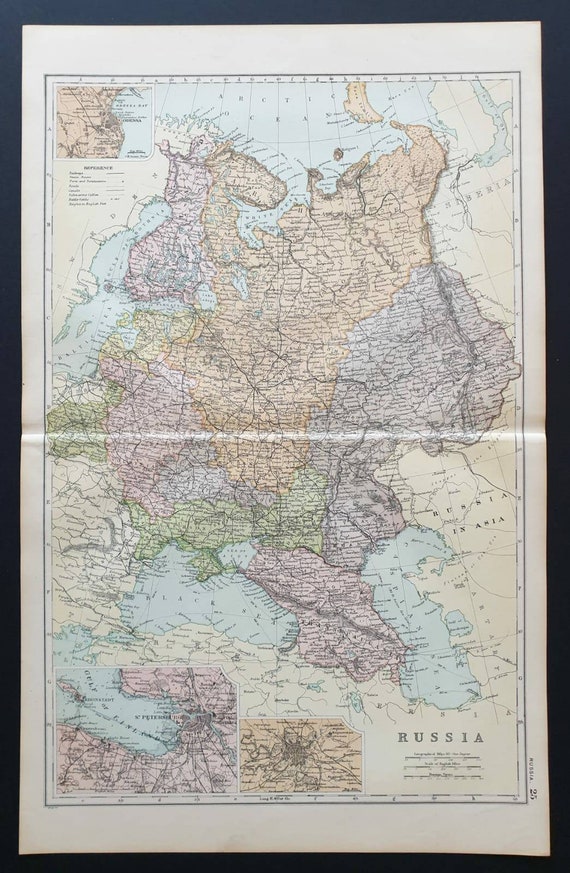 Original 1908 map - Russia