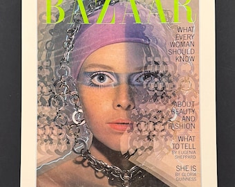 Harper's Bazaar - Original October 1969 Vintage Cover