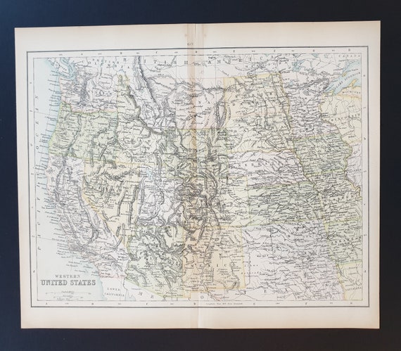 Western United States - Original 1898 map