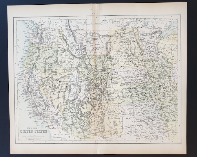 Western United States - Original 1898 map