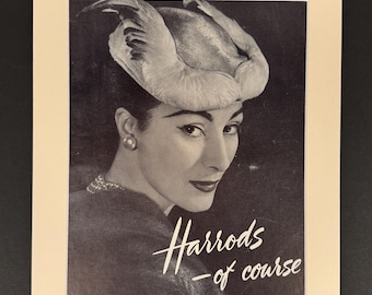 Harrods - Original Vintage 1956 British Vogue Advert