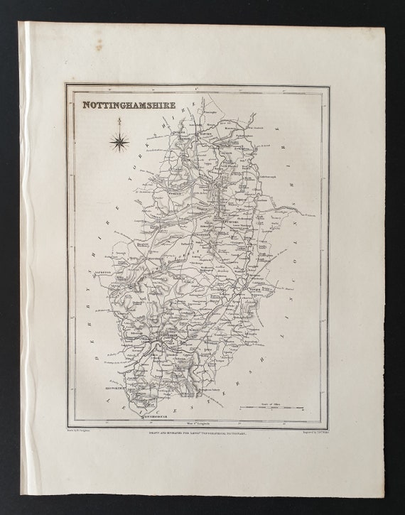 Nottinghamshire - Original 1831 map
