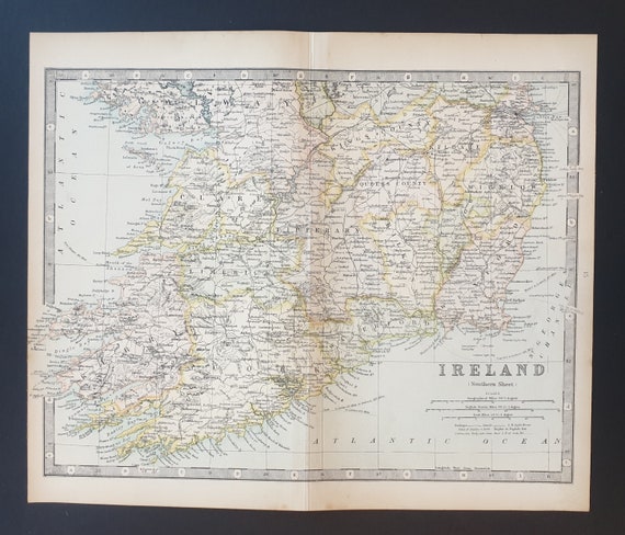 Ireland (Southern Section) - Original 1898 map