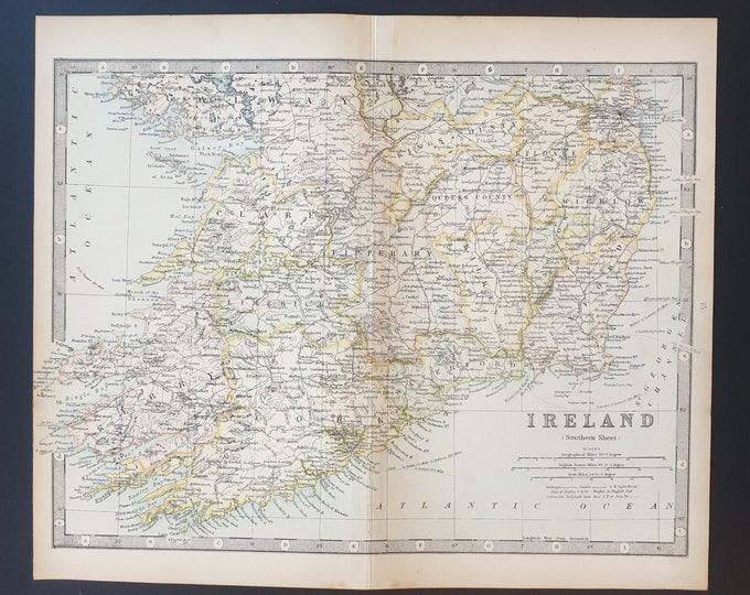 Ireland (Southern Section) - Original 1898 map