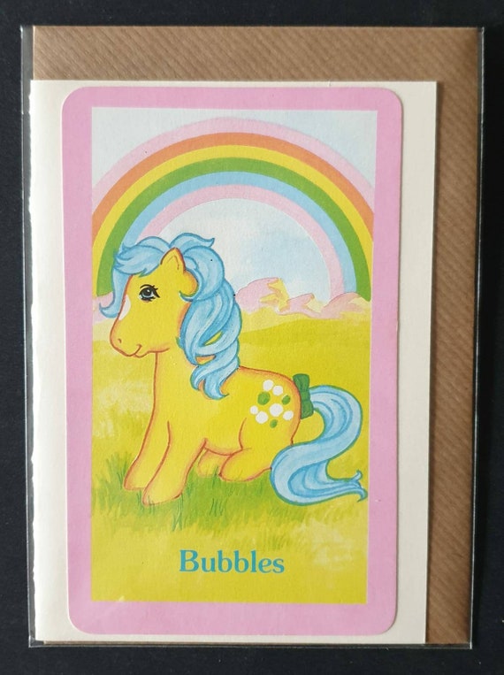 Bubbles - Original vintage My Little Pony card