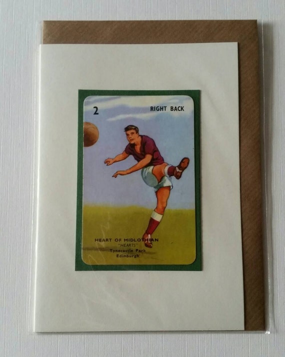 Original 1950s 'Goal' card Heart of Midlothian