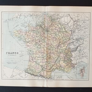 France - Original 1902 map