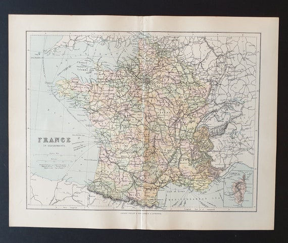 France - Original 1902 map