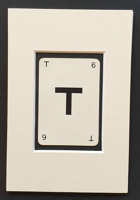 Original vintage letter card in mount - T