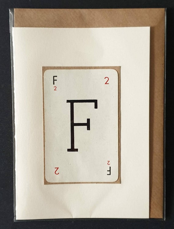 Original vintage Lexicon letter card - F