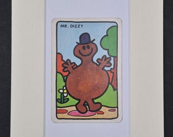 Mr Dizzy - Original Vintage Mr Men Card in Mount | Nostalgic Home Decor & Gift
