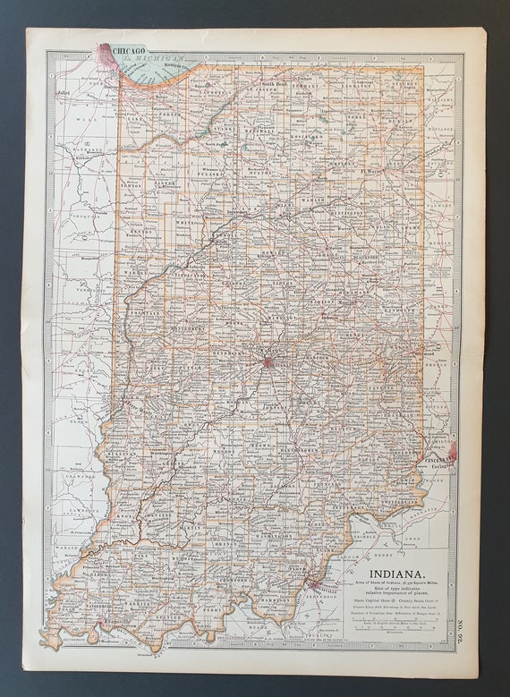 Indiana - Original 1902 map