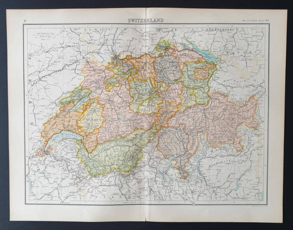 Original 1899 map - Switzerland