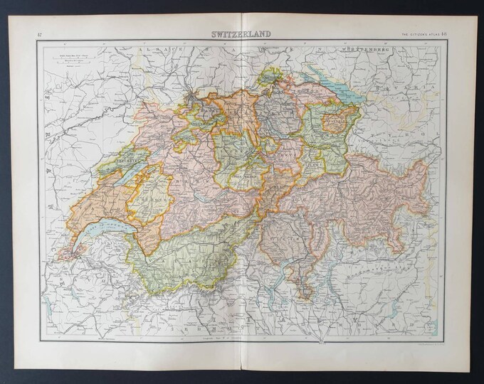 Original 1899 map - Switzerland