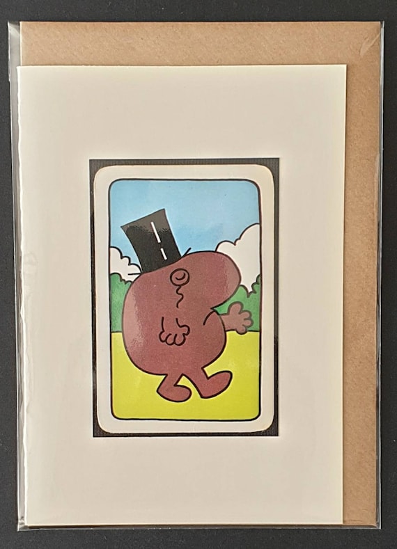 Mr Uppity- Original vintage Mr Men card