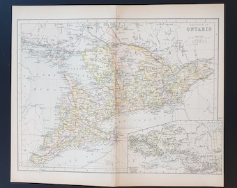 Province of Ontario - Original 1898 map